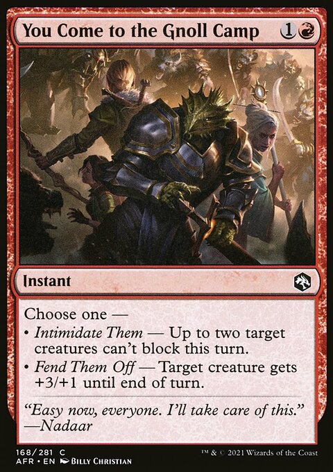 You Come to the Gnoll Camp [Dungeons & Dragons: Adventures in the Forgotten Realms]