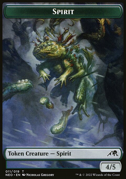 Samurai // Spirit (011) Double-Sided Token [Kamigawa: Neon Dynasty Tokens]