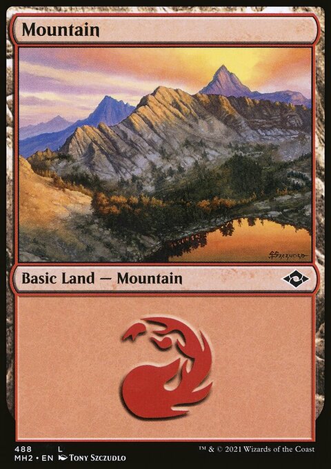 Mountain (488) (Foil Etched) [Modern Horizons 2]