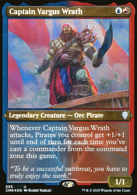 Captain Vargus Wrath (Etched) [Commander Legends]