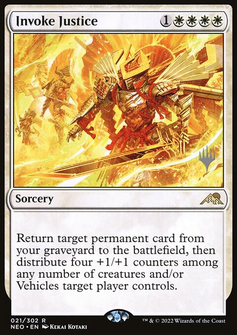 Invoke Justice [Kamigawa: Neon Dynasty Prerelease Promos]