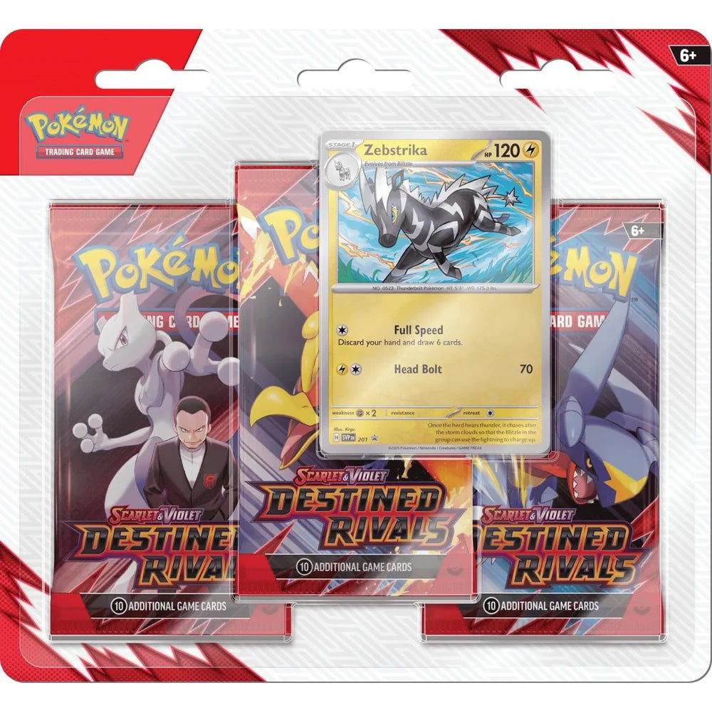 Pokemon Destined Rivals Three Blister Pack (Zebstrika)