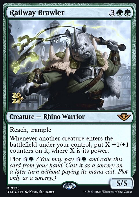 Railway Brawler [Outlaws of Thunder Junction Prerelease Promos]