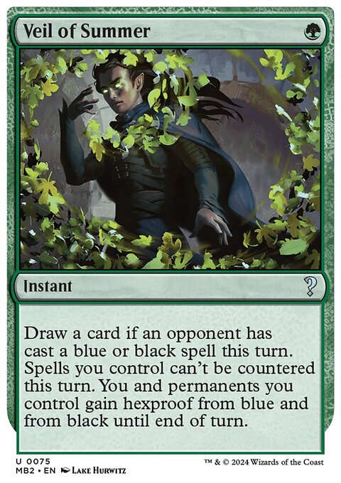 Veil of Summer (White Border) [Mystery Booster 2]