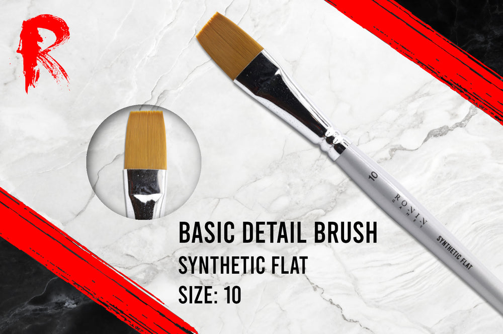 Ronin Games Brushes - Synthetic Flat Brush - Size 10