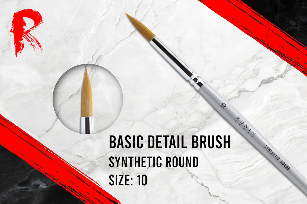 Ronin Games Brushes - Synthetic Round Brush - Size 10