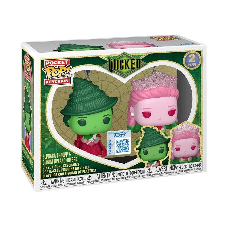 Wicked (2024) Elphaba Thropp and Glinda Upland (Ombre) Pocket POP! Keychain Funko POP! Vinyl 2 Pack
