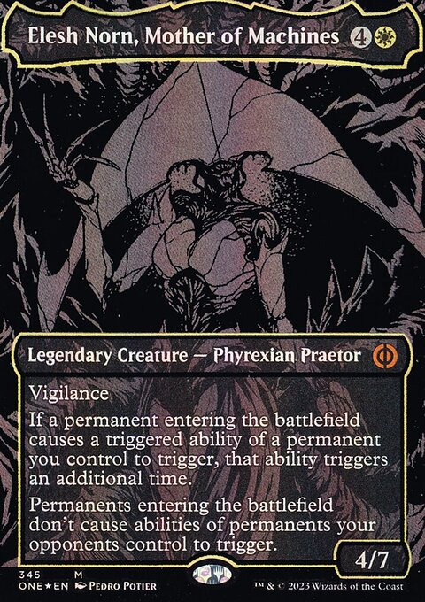 Elesh Norn, Mother of Machines (Oil Slick Raised Foil) [Phyrexia: All Will Be One]