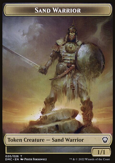 Sand Warrior Token [Dominaria United Commander Tokens]