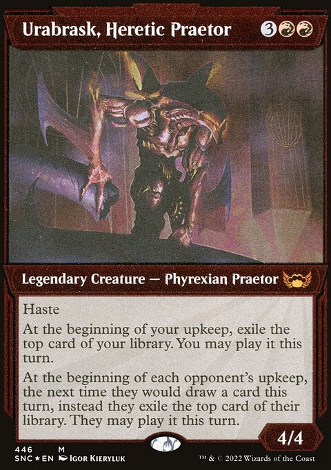 Urabrask, Heretic Praetor (Showcase Art Deco Foil Etched) [Streets of New Capenna]