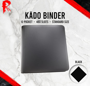 Kādo Binder - 12 Pocket Standard Zip Binder - Black