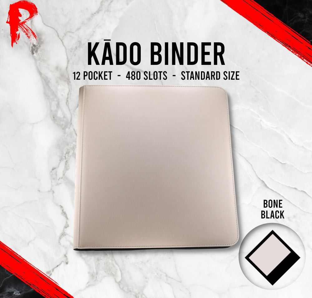 Kādo Binder - 12 Pocket Standard Zip Binder - Bone