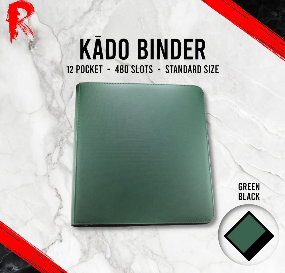 Kādo Binder - 12 Pocket Standard Zip Binder - Green