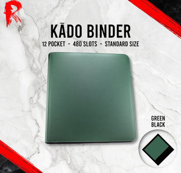Kādo Binder - 12 Pocket Standard Zip Binder - Green