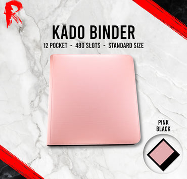 Kādo Binder - 12 Pocket Standard Zip Binder - Pink
