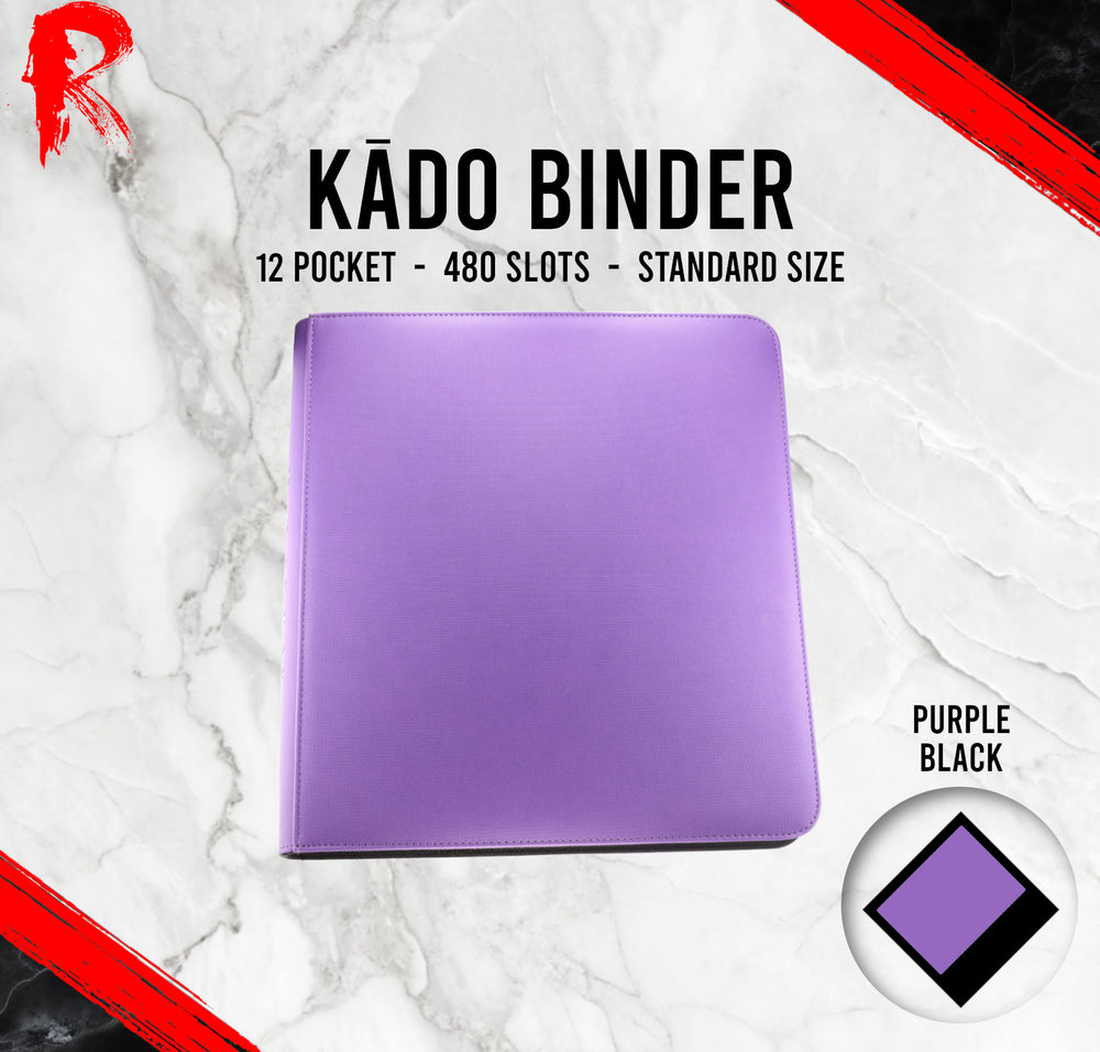 Kādo Binder - 12 Pocket Standard Zip Binder - Purple
