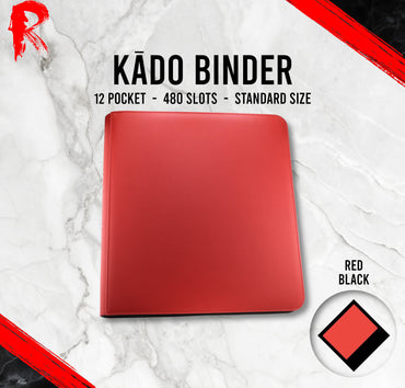 Kādo Binder - 12 Pocket Standard Zip Binder - Red