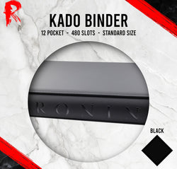 Kādo Binder - 12 Pocket Standard Zip Binder - Black