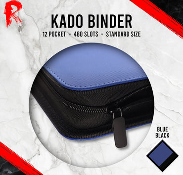 Kādo Binder - 12 Pocket Standard Zip Binder - Blue