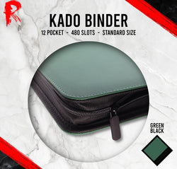 Kādo Binder - 12 Pocket Standard Zip Binder - Green