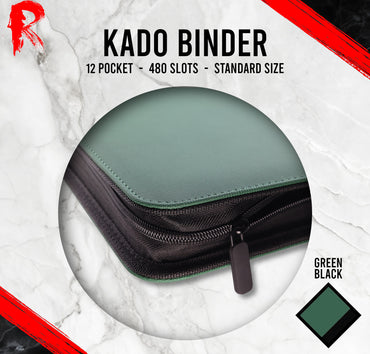 Kādo Binder - 12 Pocket Standard Zip Binder - Green