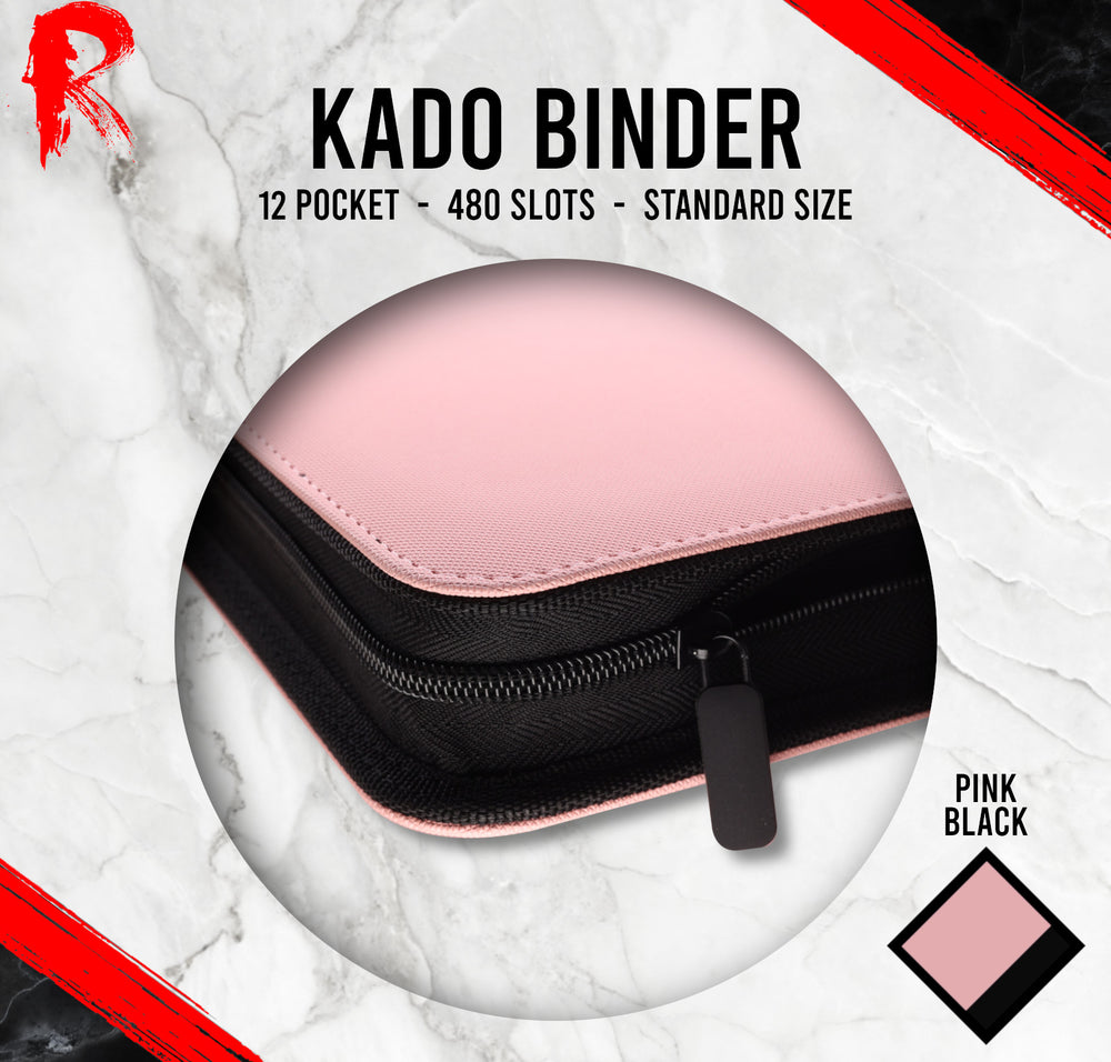 Kādo Binder - 12 Pocket Standard Zip Binder - Pink