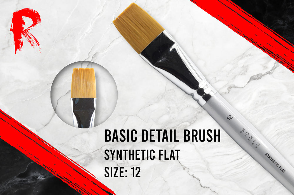 Ronin Games Brushes - Synthetic Flat Brush - Size 12