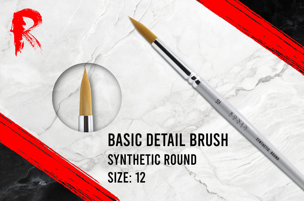 Ronin Games Brushes - Synthetic Round Brush - Size 12