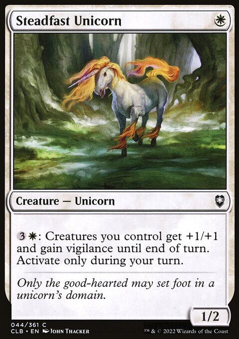 Steadfast Unicorn [Commander Legends: Battle for Baldur's Gate]