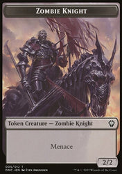 Zombie Knight // Warrior Double-Sided Token [Dominaria United Commander Tokens]