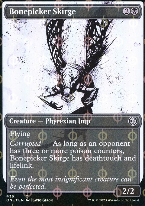 Bonepicker Skirge (Showcase Ichor Step-and-Compleat Foil) [Phyrexia: All Will Be One]