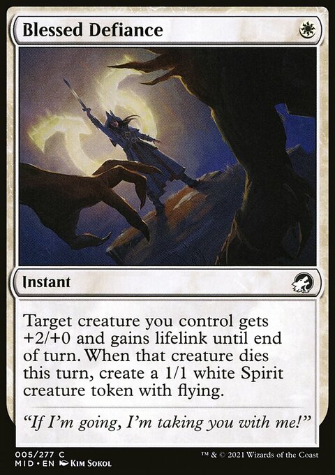 Blessed Defiance [Innistrad: Midnight Hunt]