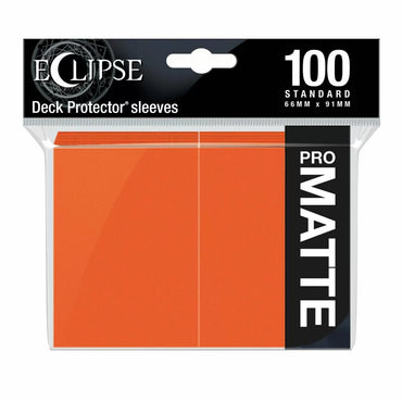 Eclipse Matte Standard Sleeves 100 pack Pumpkin Orange