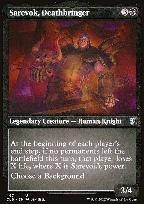 Sarevok, Deathbringer (Foil Etched) [Commander Legends: Battle for Baldur's Gate]