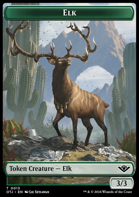Elk Token [Outlaws of Thunder Junction Tokens]