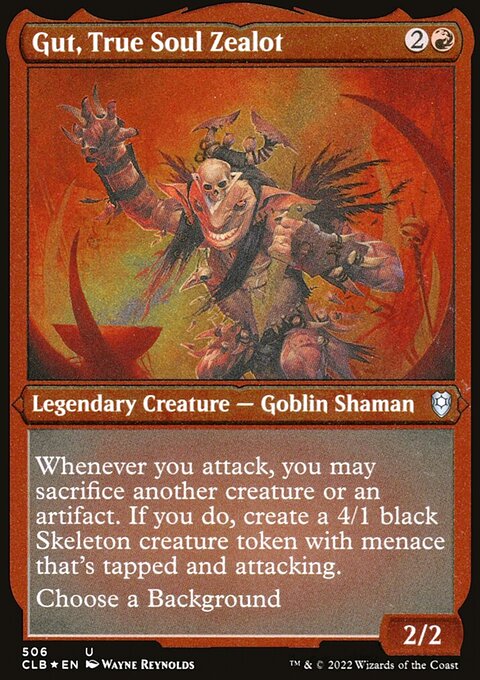 Gut, True Soul Zealot (Foil Etched) [Commander Legends: Battle for Baldur's Gate]