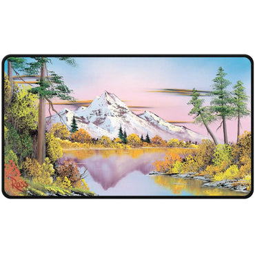 Ultra Pro: Bob Ross Mighty Mountain Lake Black Stitched Playmat
