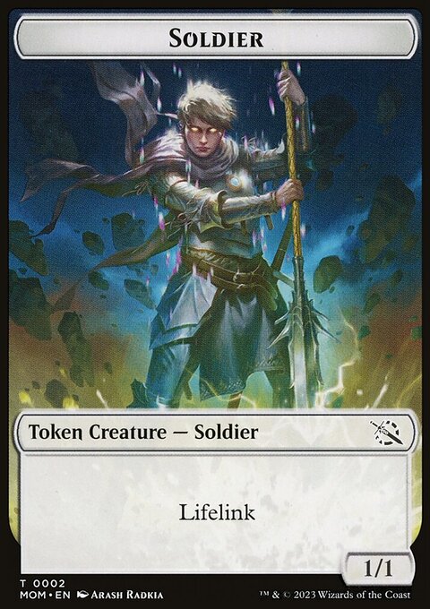 Elemental (2) // Teferi Akosa of Zhalfir Emblem Double-Sided Token [March of the Machine Tokens]