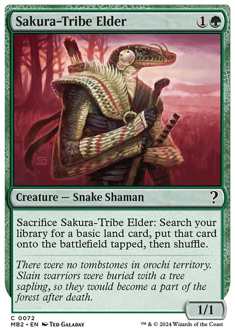 Sakura-Tribe Elder (White Border) [Mystery Booster 2]