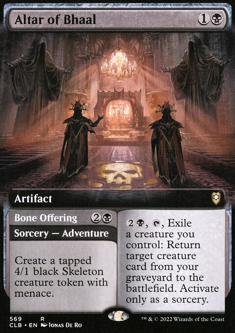 Altar of Bhaal // Bone Offering (Extended Art) [Commander Legends: Battle for Baldur's Gate]