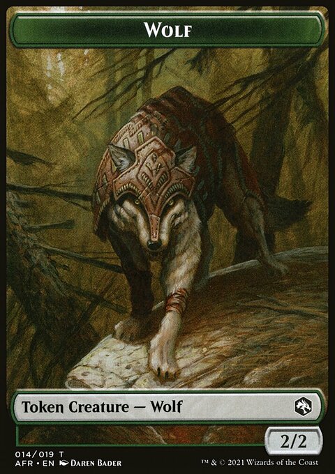 Wolf // Vecna Double-Sided Token [Dungeons & Dragons: Adventures in the Forgotten Realms Tokens]