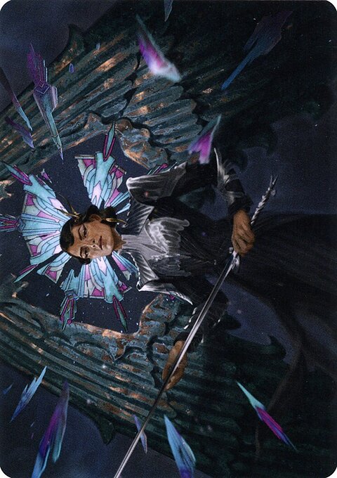 Sanctuary Warden Art Card (Gold-Stamped Signature) [Streets of New Capenna Art Series]