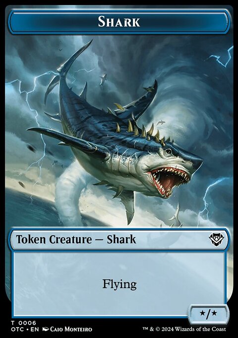Ape // Shark Double-Sided Token [Outlaws of Thunder Junction Commander Tokens]