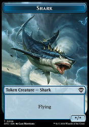 Ape // Shark Double-Sided Token [Outlaws of Thunder Junction Commander Tokens]