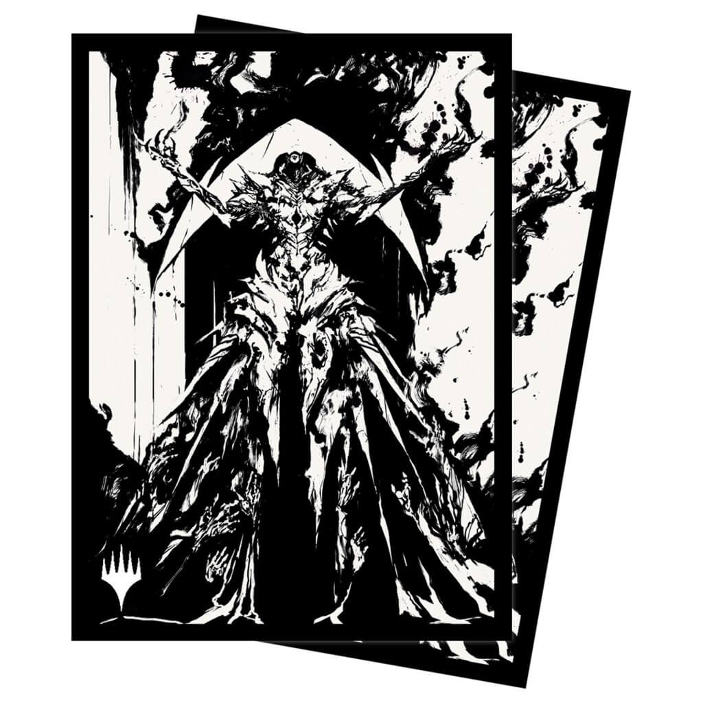 ULTRA PRO Magic: The Gathering - 100ct Deck Protector Sleeves - Elesh Norn Black & White