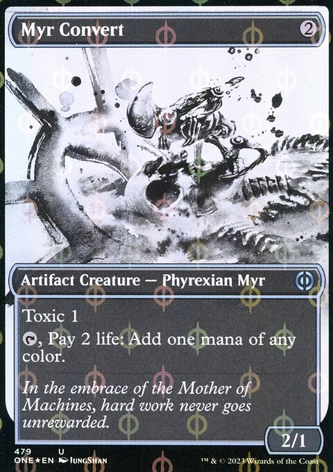 Myr Convert (Showcase Ichor Step-and-Compleat Foil) [Phyrexia: All Will Be One]