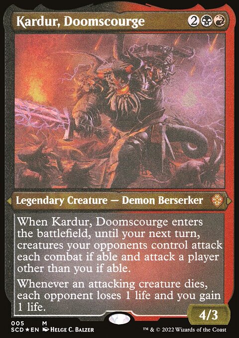 Kardur, Doomscourge (Foil Etched) [Starter Commander Decks]