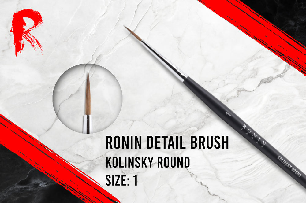 Ronin Games Brushes - Kolinsky Sable Brush - Size 1