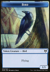 Elf Warrior // Bird Double-Sided Token [Kaldheim Tokens]