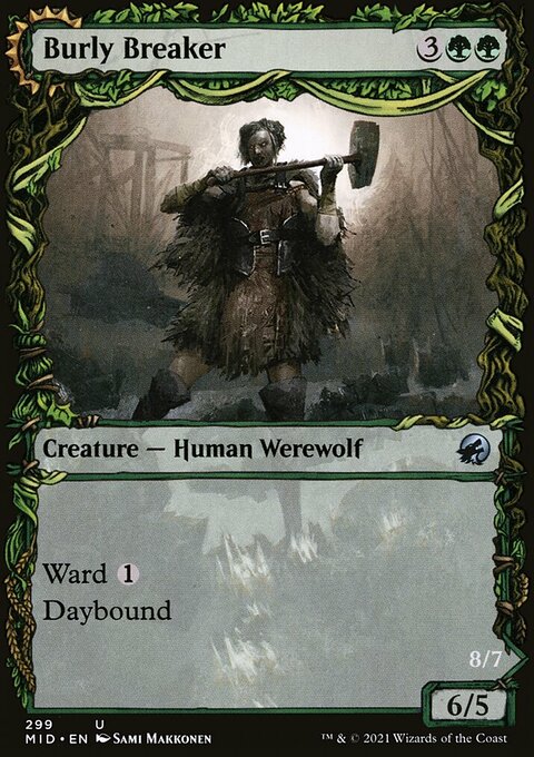 Burly Breaker // Dire-Strain Demolisher (Showcase Equinox) [Innistrad: Midnight Hunt]